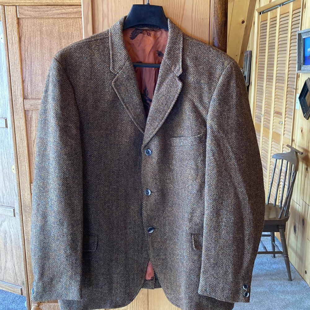 Harris Tweed Hand Woven 100% Virgin Scottish Wool Blazer Jacket. Mint Condition.